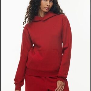Aritiza cozy mega fleece red hoodie
